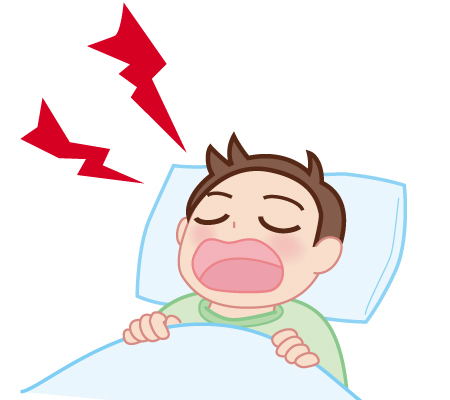 小児の睡眠時無呼吸症候群の症状